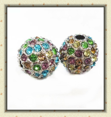 Customized Colorful Rhinestone Shamballa Crystal Pave Ball Beads 10mm
