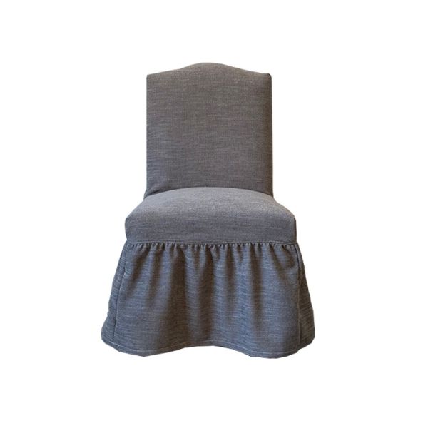 Skirted Slipcover Dining Chair with Upholstered Seat and Back