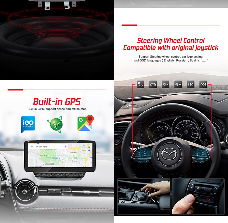 Автомобильный радиоприемник Multi Touch Android Stereo 4G DSP Bluetooth 5,0 Fit Mazda 2
