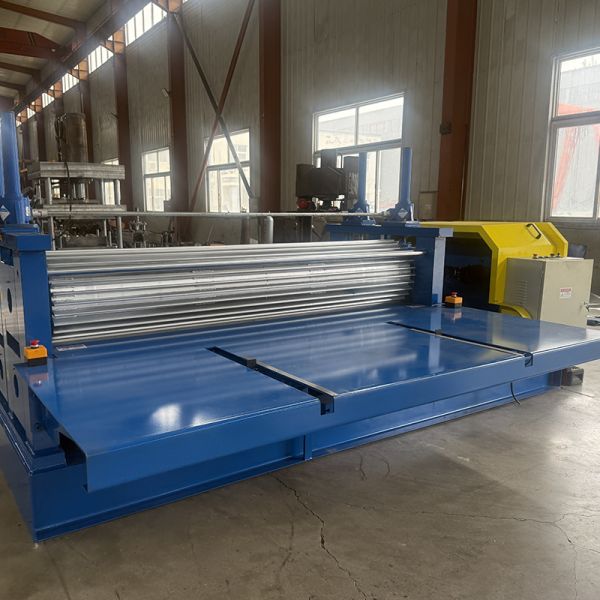 0.12-0.3mm Thin Material Drum Corrugated Roofing Sheet Roll Forming Machine with PLC Control System and 45# Steel Rollers