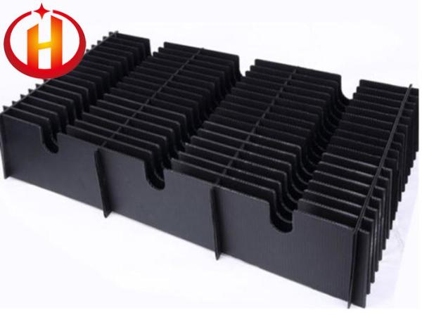 Eco Friendly Black ESD Corrugated Plastic Dividers Fireproof