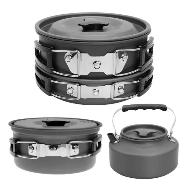 Aluminium Alloy Outdoor Camping Pot Set With Two Pieces THNH-04