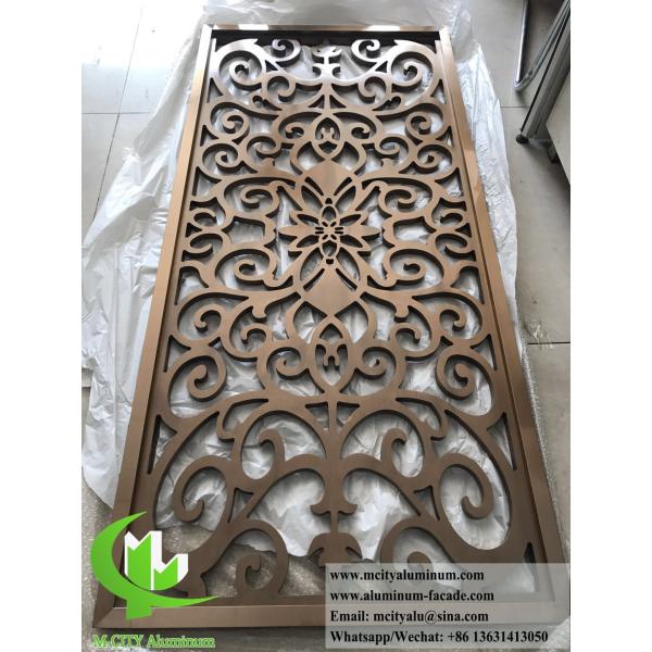 Coupe au laser Écran d'aluminium Partition métallique Gravure de motif 10 mm d'épaisseur