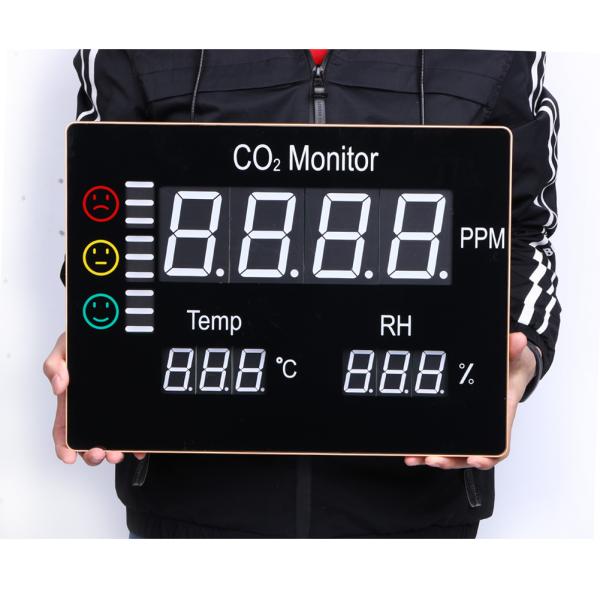 Digital Wall Mount Indoor Air Quality Temperature Humidity RH 9999 PPM Carbon Dioxide CO2 Monitor Digital Meter Sensor
