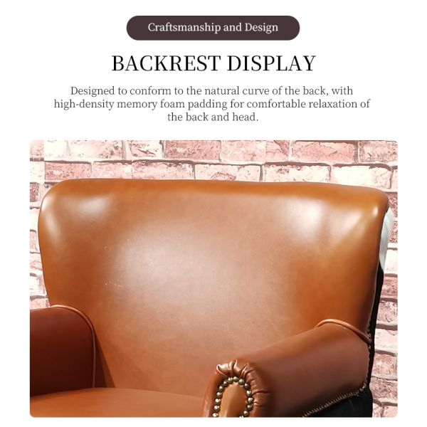 Nidea #8818 Antique Leather Chesterfield Club Lounge Sofa Chair Handmade Living Room Furniture Modern Classic Design