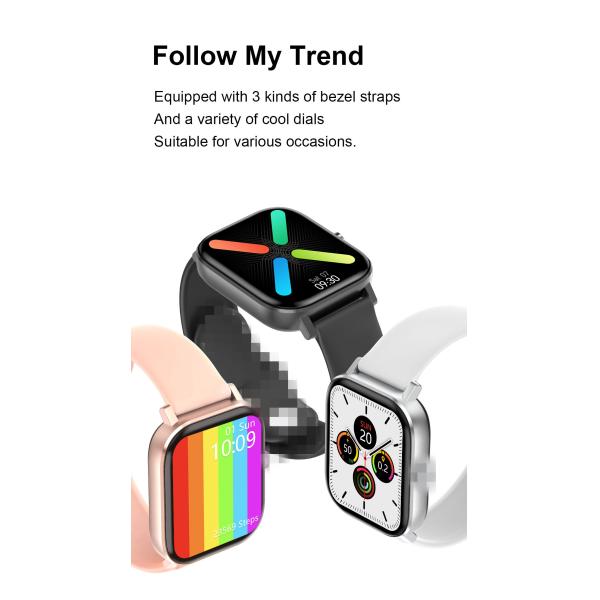 DT46 Smartwatch IP67 IPS 1.75 inch Sport Touchscreen  4 Pin Silicone Band