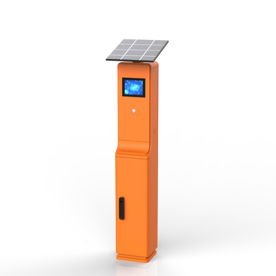 17 inch cold rolled sheet steel Solar-Powered Kiosks manufacturer cash payment custom parking kiosk machine for outdoor use