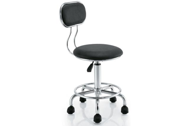 Seat Hight Adjustable Bar Chair Backrest For Hair Salon , Brown Color