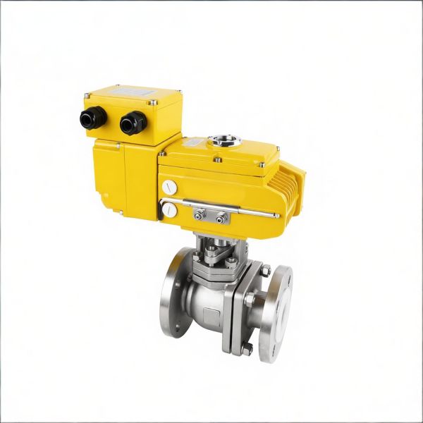 2in10in Stainless Steel Electric Fluoroplastic Lined Ball Valve with Flange Hard Seal and High-performance DC 24VAC110V220V 380V