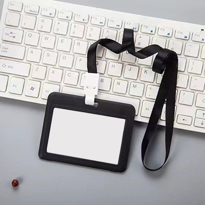 Plastic Sublimation ID Card Holder Blanks Personalized Sublimation Lanyard Card Holder With Aluminum Sheet