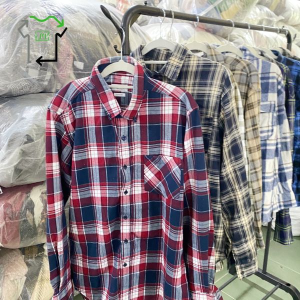Men's And Women's Used Check Shirts Second Hand Winter Clothes Casual Style