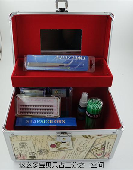 Aluminum Professional Makeup Box Easy To Move With Black Velvet / EVA Lining