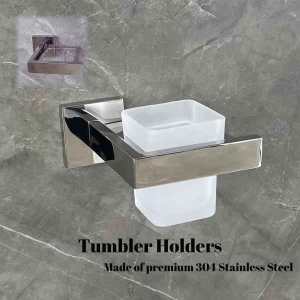 Квадратная стена держателя Sus304 зубной щетки блюда мыла установила держатель Tumbler Bathroom