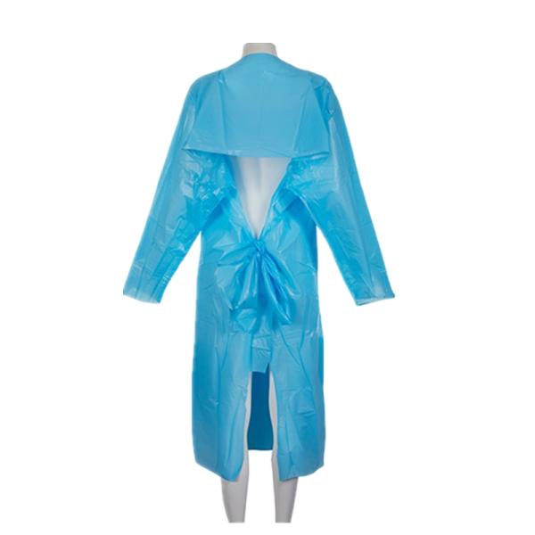 Colored Sustainable Plastic Kitchen Apron Polyethylene Disposable CPE Long Sleeve Apron Men Women Adult Cleaning