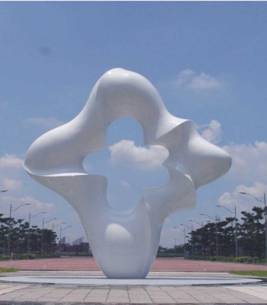 Estilo de bronze do sumário do verniz do cozimento das grandes esculturas exteriores brancas do metal