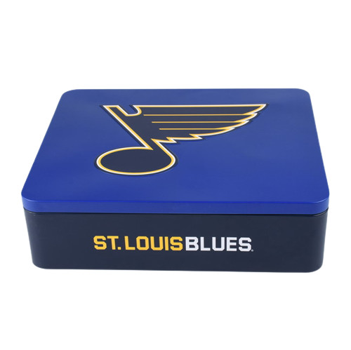 Offset CMYK Printing Rectangular Metal Tin With Hinged Lid Promotion Gift Packaging Tin