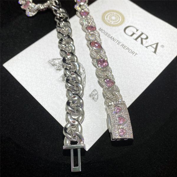 Диамант хмеля изготовленных на заказ ювелирных изделий цепи связи 925 серебряных Moissanite кубинських тазобедренный