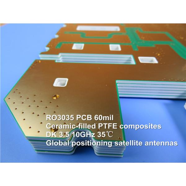 Rogers RO3035 Microwave PCB 2-Layer Rogers 3035 20mil 0.508mm Circuit Board DK3.5 DF 0.0015 High Frequency PCB