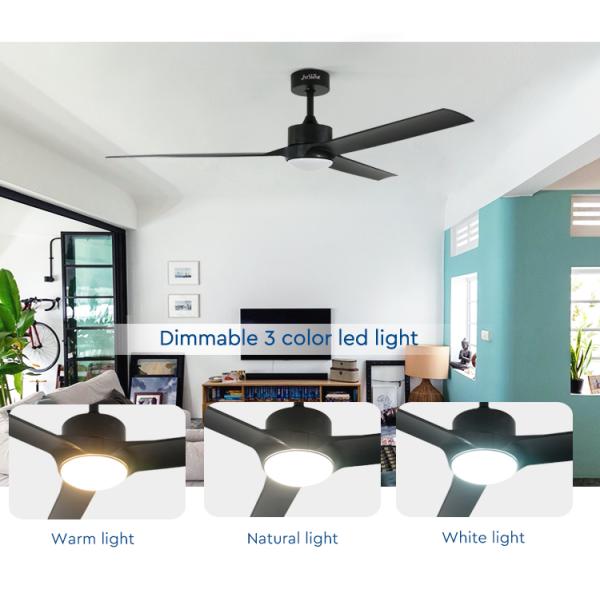 fã de teto plástico de 220V 240V 50HZ com velocidade do motor 5 da C.C. das luzes 37.6W