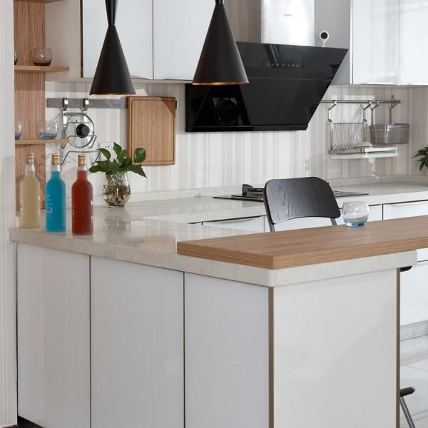 White Custom Made Kitchen Cabinets Solid Wood Modular Kitchen Cabinets