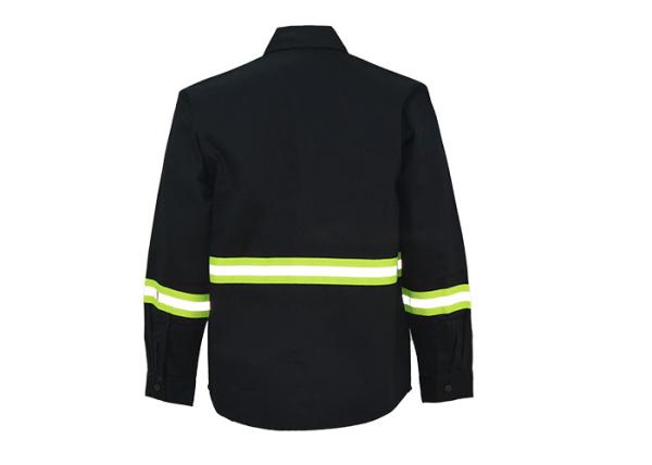 Pure Cotton Twill Navy Custom Work Shirts For Men With Two Chest Pockets