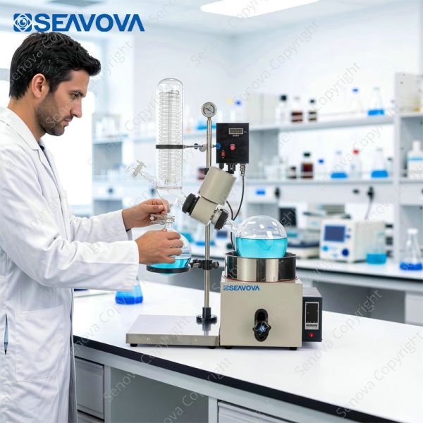 3L Manual Lift Rotary Evaporator NoVap-ML3