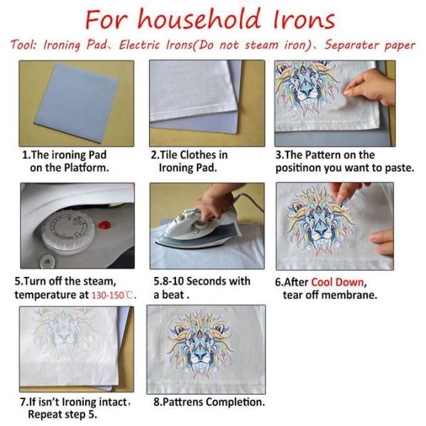 Wholesale Factory Bulk Custom Brand Iron on Size Tag Garment Washing Instruction Heat Transfer Neck Labels for Clothing