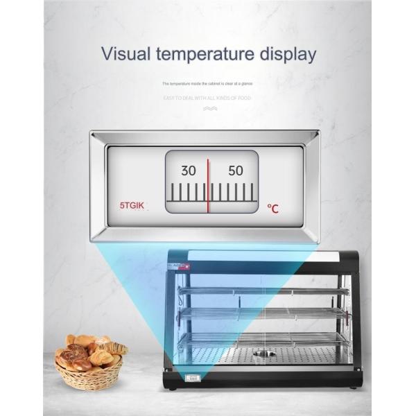 30 KG Stainless Steel Food Warmer Display Showcase with Automatic Constant Temperature
