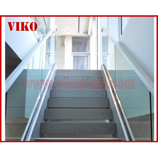 Double Steel Plate Staircase VK28S ，Wooden ，Beech Tread , Carbon Steel Stringer, Stainless Steel, Power Coated,