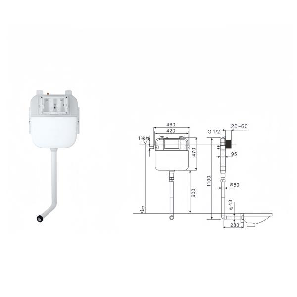 Concealed Cistern Dual-Flush Sanitary Ware Wall-Hung Toilet for Floor Mounted Installation