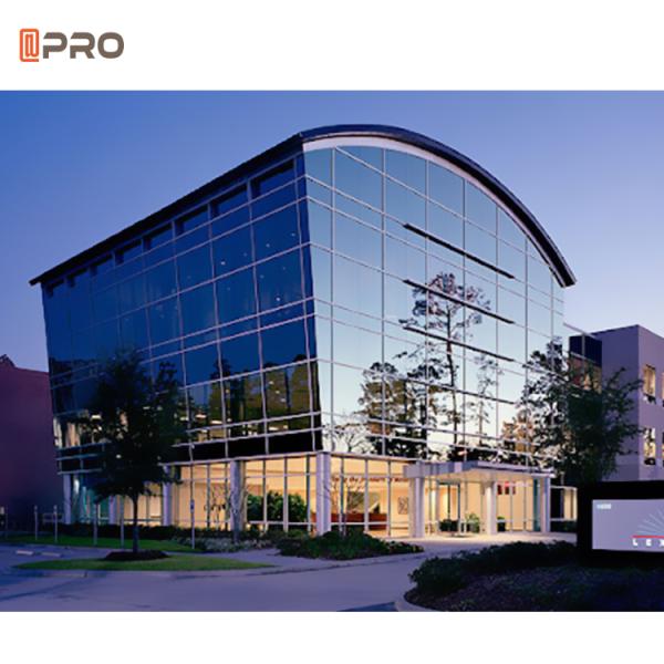 Glass Wall Facade Building 1-4mm blue Glass Curtain Wall System for building