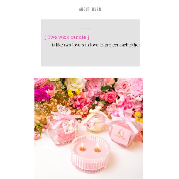 Lightweight Perfume Scented Candles Soy Wax Material Elegant Looking