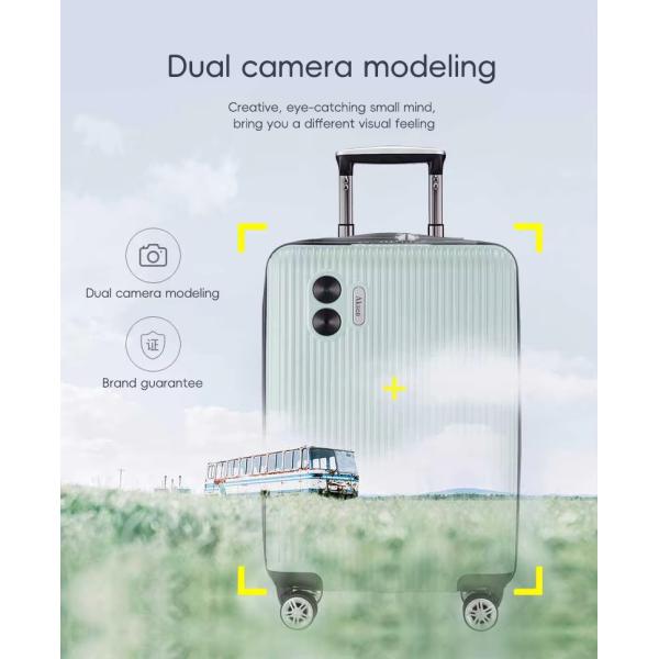 Maleta de diseño de cámara verde/beige/azul/negra, maleta de PC, equipaje con cerradura TSA, carcasa rígida, ligera, equipaje de gran capacidad