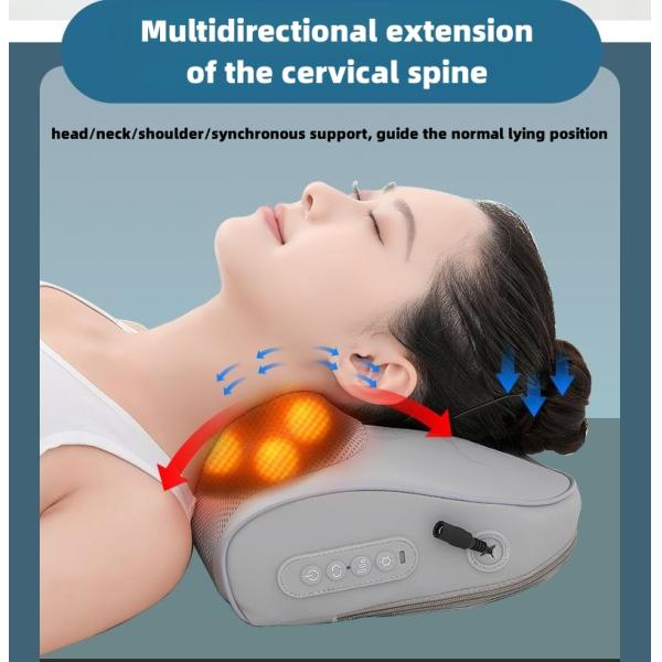 Massage Equipment 2 In 1 Multifunctional Heating Kneading Cervical Spine Car Electric Shiatsu Neck Back Massage Pillow