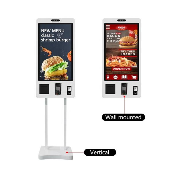 White 24" Hotel Self Service Kiosk 350 Nits Hospitality Kiosks