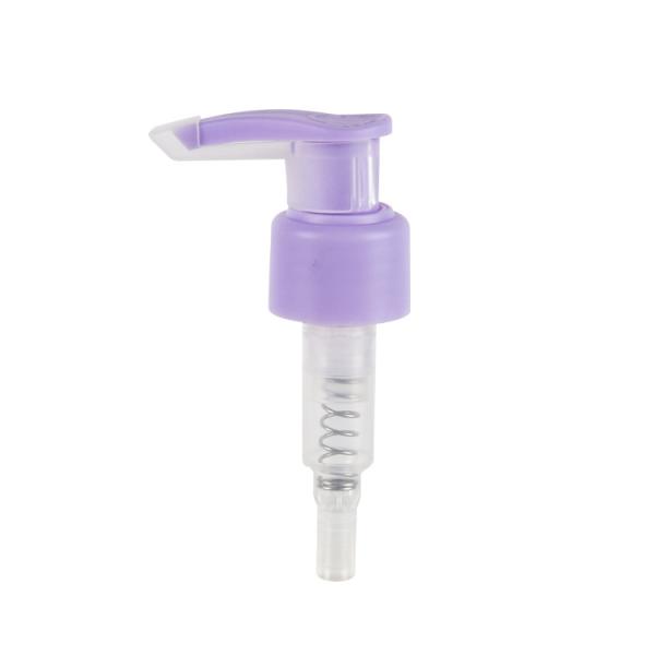 Light Purple 24/410 Plastic Left Right Lock Cosmetic Lotion Pump Dispenser