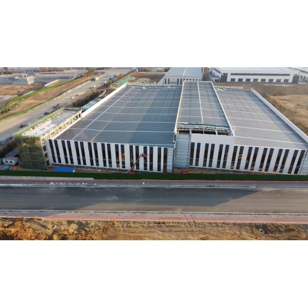 Pre-engineered Steel Structure Warehouse, with rigid frame, purlins, roof & wall cladding, anti-corrosion coating, customized size for storage & industrial use