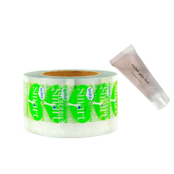 Ясные/зеленые изготовленные на заказ косметические ярлыки проветривают материал