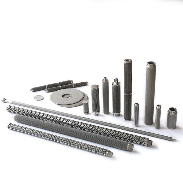 Silver Stainless Steel Filter Cartridge High Temperature Pleated