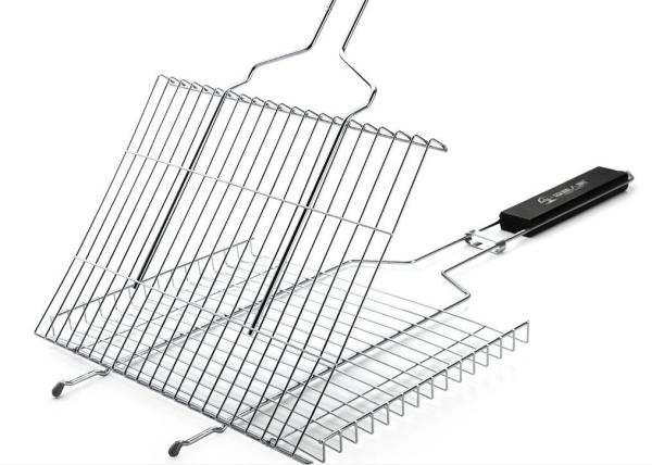 Stainless Steel BBQ Grilling Basket for Fish and Meat