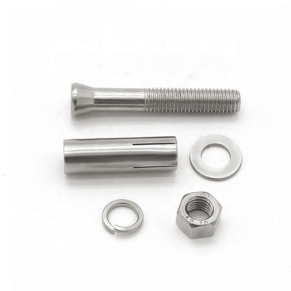 304 316 316L Stainless Steel Anchor Bolts Polished Finish Hex Head Customized Size