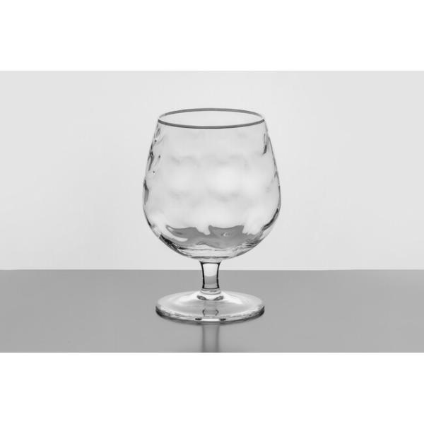 Hammered Unusual Brandy Cognac Glasses 16 Ounces Hand Blown With Gold Silver Rim