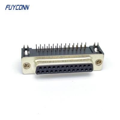 conector fêmea do PWB D-SUB do ângulo direito do conector do DB 25pin (8.08mm)