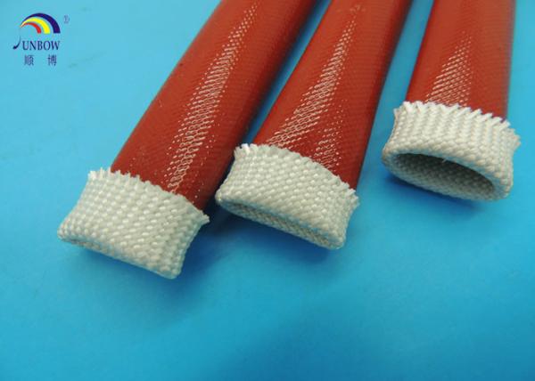 Electrical Insulation Sleeving Silicone Resin Fiberglass Sleeving / Tubing / Pipes