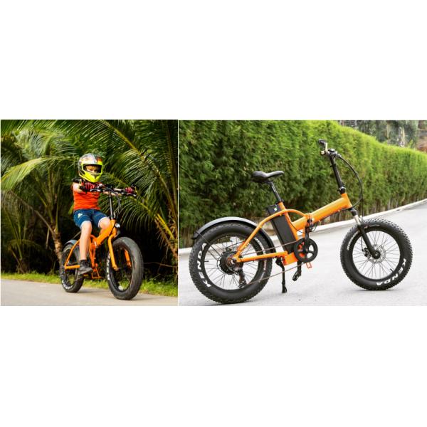 20 Inch Mountain Fat Tire Foldable Electric Bike 48v 500w Bafang Motor