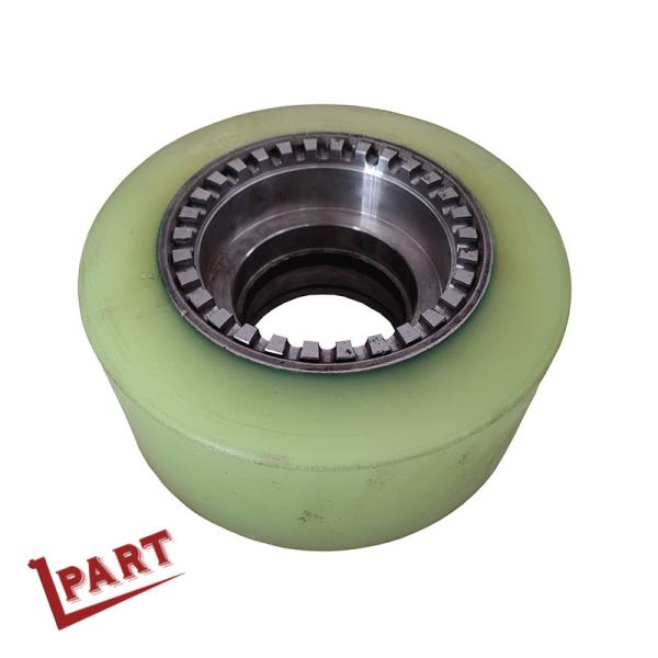 Ruedas resistentes del echador de la PU de la carretilla elevadora del rodillo impulsor de la carretilla elevadora de 10 pulgadas para 7FBR 2T 3T