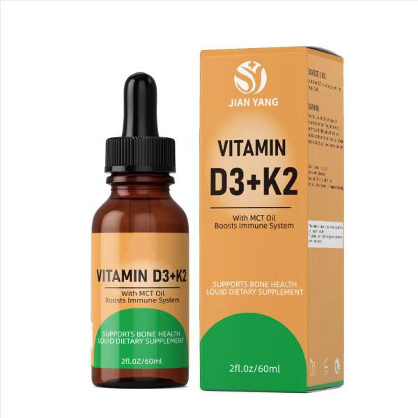 Private Label bone health immune heart boost Liquid Dietary Supplement Vitamins D3 K2 drops