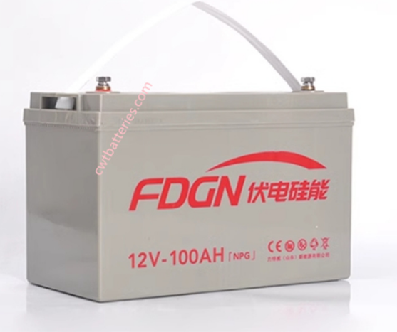 FDGN SMALL SOLAR BATTERY 12V 100Ah  Photovoltaic Energy Storage Battery Solar Panel Charging