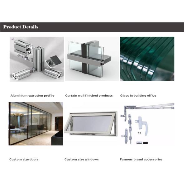 Open Frame Aluminium Curtain Wall, Curtain Glass Window Anodizing Black Frame