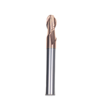 8mm Dia R4*8*16*8*100L 2Flutes TiAISiN Carbide Ball Nose End Mill para el acero